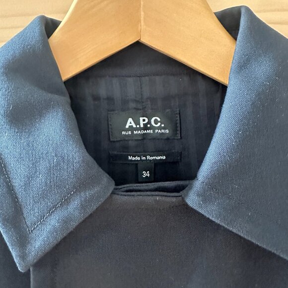 APC Navy Blue Coat - Size 34 - Picture 3 of 5
